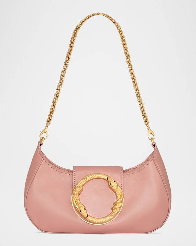 Snake Ring Leather Shoulder Bag